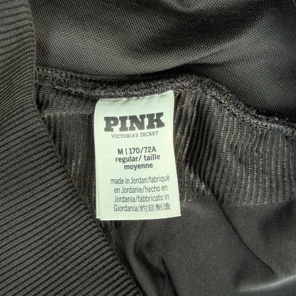 Victoria's Secret PINK Black Seamless High Waist Diamond Jacquard Leggings M - Picture 2 of 7